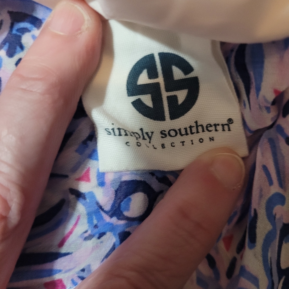 Simply Southern‎ Mini-Skirt Leaf Print Tiered Size XXL Beach Resortwear - Picture 3 of 4